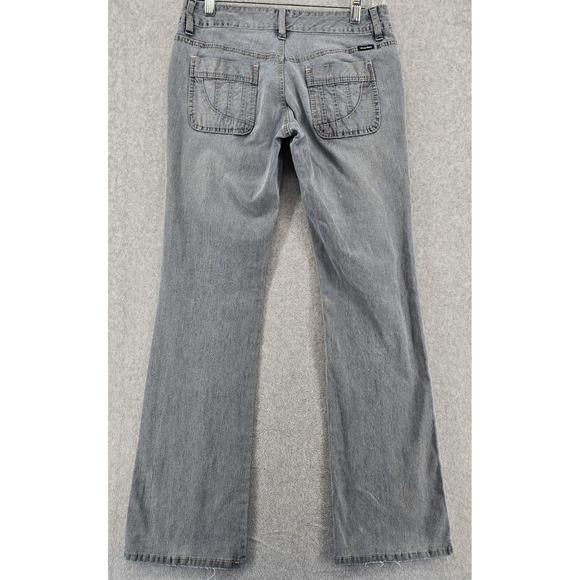 Vtg Y2K Unionbay Jeans Juniors Sz 5 Blue Low Rise Flare Bootcut Grunge Lightwt - Picture 2 of 8